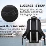 Laptop Backpack,Business Travel Anti Theft Slim Durable Laptops Backpack with USB Charging Port,Water Resistant College School Computer Bag for Women & Men Fits 15.6 Inch Laptop and Notebook - Black - Image 6